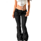 Women's Casual Low-Rise Flare Jeans