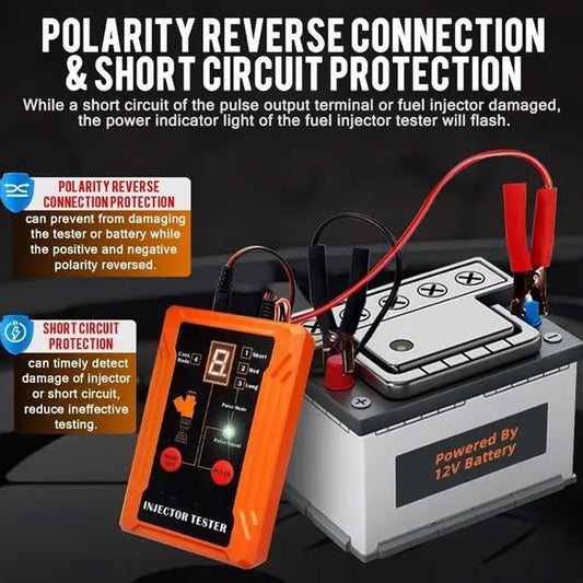 ⚡ 4-Mode Injector Tester – Diagnose & Clean Fuel Injectors Quickly & Accurately ⏱️💨