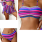 Striped Spaghetti Bikini 4-Piece Set