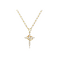 Zirconia Crown Cross Pendant Necklace