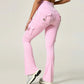 Women's High-Waist Flared Yoga Pants with Pockets