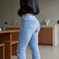 Women's Ripped Flare Jeans  with Frayed Hem