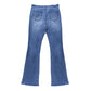 Women's Ripped Flare Jeans  with Frayed Hem