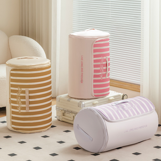 🔥Limited-time offer-Cylindrical Roll-Up Quilt Storage Bag with Zipper