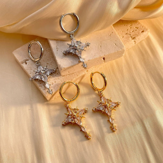 📢📢Big Sale Now On!⏰Sparkling Cross Pendant Earrings & Necklace