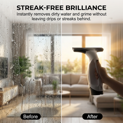 Electric Window Vacuum Cleaner with Extension Rod