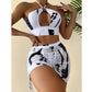 Women's Ruched 3-Piece Bikini Set