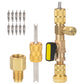 ❄️ 50% OFF NOW! 🔩 AC Valve Core Removal Tool – Dual SAE Ports, Solid Brass Build, Includes 10 Extra Cores 🔧