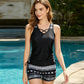 ⏰LAST DAY 50% OFF🌊Women's Tummy Control Tankini Set with Built-In Bra – Flattering Boho Swimwear with Shorts