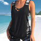 ⏰LAST DAY 50% OFF🌊Women's Tummy Control Tankini Set with Built-In Bra – Flattering Boho Swimwear with Shorts