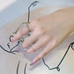 Sparkling Cubic Zirconia Open Cuff Ring
