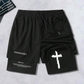 Men's 2-in-1 Faith & Fitness Athletic Shorts