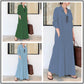 📢📢50% OFF !! ⏰Long-Solid, Simple and Long-Coloured Sleeve Dress