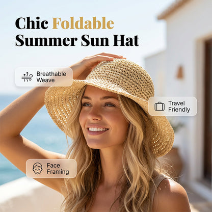 ❤️Women's Handwoven Wide-Brim Straw Hat