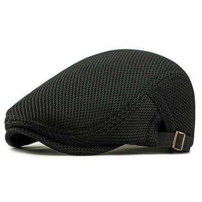 🧢New arrival 50% OFF!🏖️Breathable Flat Cap with Adjustable Strap – Mesh Fabric, Classic Ivy Style & Built-in Sweatband – All-Day Comfort🌞