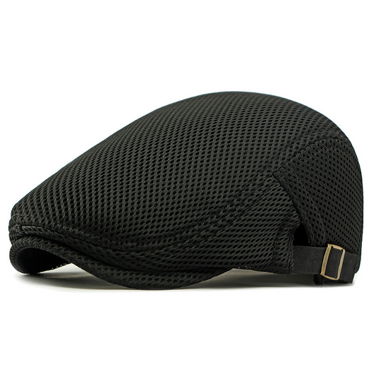 🧢New arrival 50% OFF!🏖️Breathable Flat Cap with Adjustable Strap – Mesh Fabric, Classic Ivy Style & Built-in Sweatband – All-Day Comfort🌞