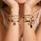 Bohemian Evil Eye & Elephant Charm Bracelet