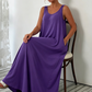 👗 LIMITED-TIME 40% OFF! ✨ Women's Sleeveless Maxi Dress – Solid Color, Side Pockets, A-Line, Durable Polyester 🌸