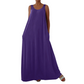 👗 LIMITED-TIME 40% OFF! ✨ Women's Sleeveless Maxi Dress – Solid Color, Side Pockets, A-Line, Durable Polyester 🌸