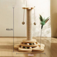 Multifunctional Cat Activity Center with Scratcher and Toys
