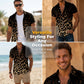 👕 Men's Short Sleeve Leopard Print Button Down Shirt 🐆