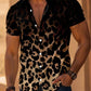👕 Men's Short Sleeve Leopard Print Button Down Shirt 🐆