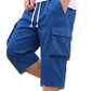 Men's Casual Capri Cargo Shorts with Drawstring Waist