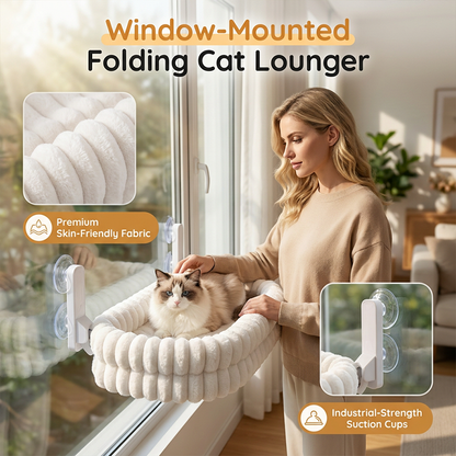 ⏰️Last Day For Free Shipping⌛️Foldable Cat Window Hammock with Suction Cups