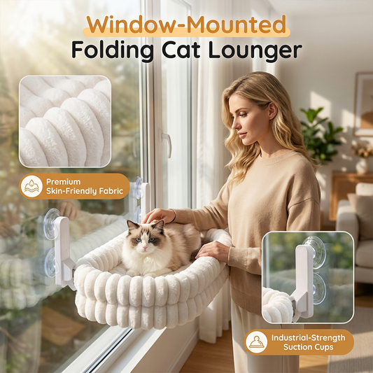 ⏰️Last Day For Free Shipping⌛️Foldable Cat Window Hammock with Suction Cups