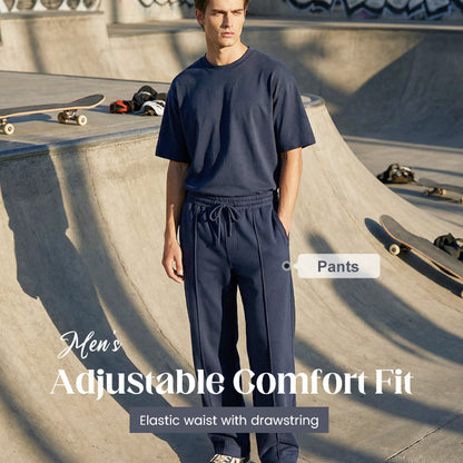 ⏳Time-Limited Special⏰Men's Elastic Waist Drawstring Straight Leg Pants