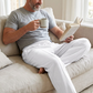 ⏳Time-Limited Special⏰Men's Elastic Waist Drawstring Straight Leg Pants