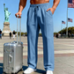 ⏳Time-Limited Special⏰Men's Elastic Waist Drawstring Straight Leg Pants