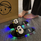 👀LED Cartoon Slippers – Vibrant Light-Up Sole & Cute Penguin Design – Flexible PVC & Easy Slip-On 🏠