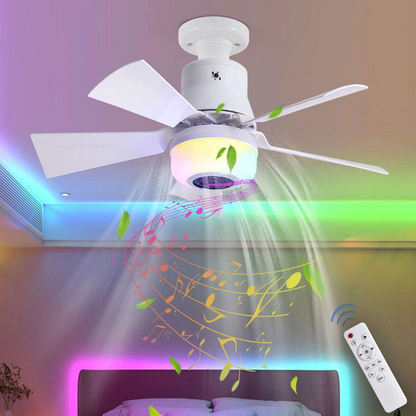 ✨🍃Smart Ceiling Fan with Light, RGB & Bluetooth Speaker