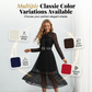 ⏳Time-Limited Special⏰Polka Dot Tie-Neck Midi Dress – Pearl Belt & A-Line – Elegant Vintage Party Dress 🥂