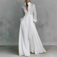 👗 50% OFF! ✨ Elegant Pleated White High-Neck Maxi Dress
