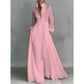 👗 50% OFF! ✨ Elegant Pleated White High-Neck Maxi Dress