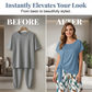 👕 LIMITED-TIME 50% OFF! ✨ Women's Side-Tie Set – Top & Pants, 2 Colors, S-5XL 👒
