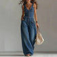 👖 LIMITED-TIME 50% OFF! ✨ Women's Denim Jumpsuit – Sleeveless, V-Neck, Wide-Leg 💫