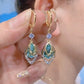 💎 LIMITED-TIME 50% OFF! ✨ Sky Blue Drop Hoop Earrings – Art-Deco, Rhinestone, Elegant 🌌