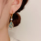 💎 LIMITED-TIME 50% OFF! ✨ Sky Blue Drop Hoop Earrings – Art-Deco, Rhinestone, Elegant 🌌