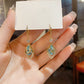 💎 LIMITED-TIME 50% OFF! ✨ Sky Blue Drop Hoop Earrings – Art-Deco, Rhinestone, Elegant 🌌