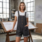 📢📢50% OFF !! ⏰Retro Solid Color Romper with Adjustable Straps
