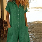 👗 LIMITED-TIME 50% OFF! ✨ Women’s Short Sleeve Romper – Button-Down, Comfortable Fit, Casual Style 🌿