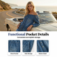 Off-Shoulder Wide-Leg Denim Jumpsuit