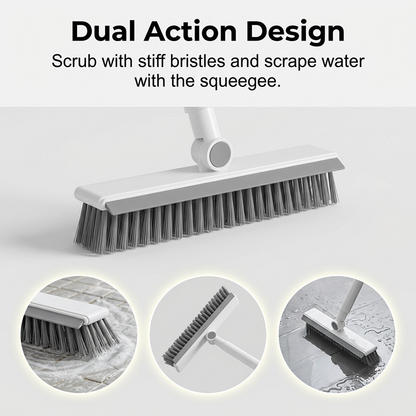 🎉Surprise Price ✨🧹 2-in-1 Grout & Corner Scrubber Brush with Squeegee🫧