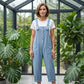 Solid Color Straight-Leg Romper with Pockets