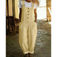 Solid Color Straight-Leg Romper with Pockets