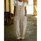 Solid Color Straight-Leg Romper with Pockets