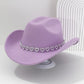 🤠 LIMITED-TIME 50% OFF! 💥 Women's Rhinestone Heart Cowboy Hat – Sparkling, Elegant French Jazz Fedora ✨